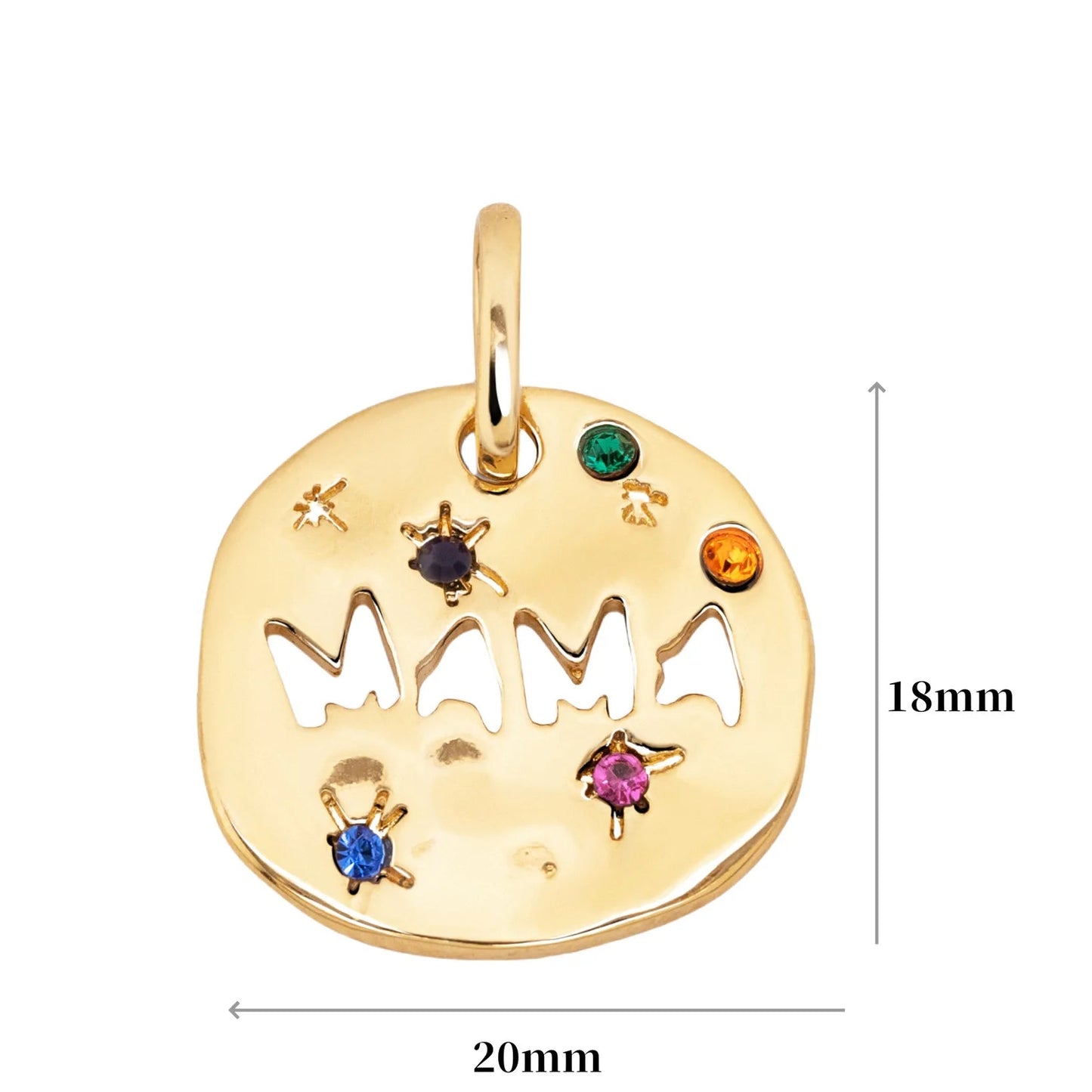 Mama Coin Necklace — Gold & Gemstones